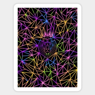 COLORFUL Geometric Lion Sticker